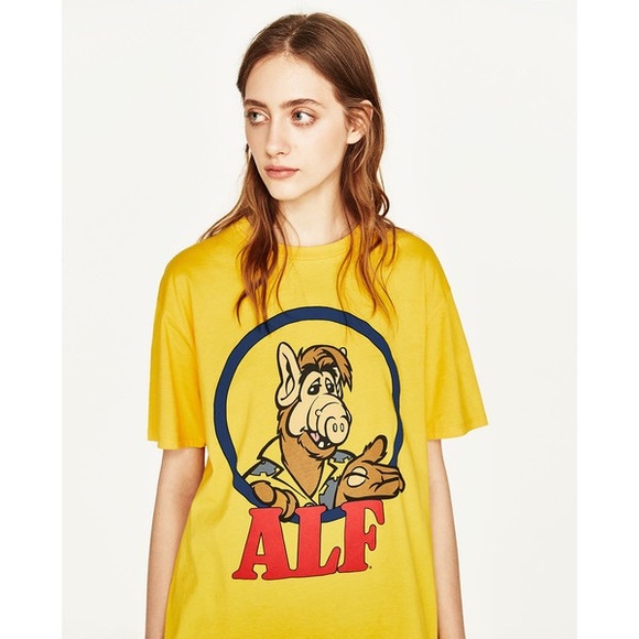 Zara Tops - NWT Zara Yellow ALF T Shirt